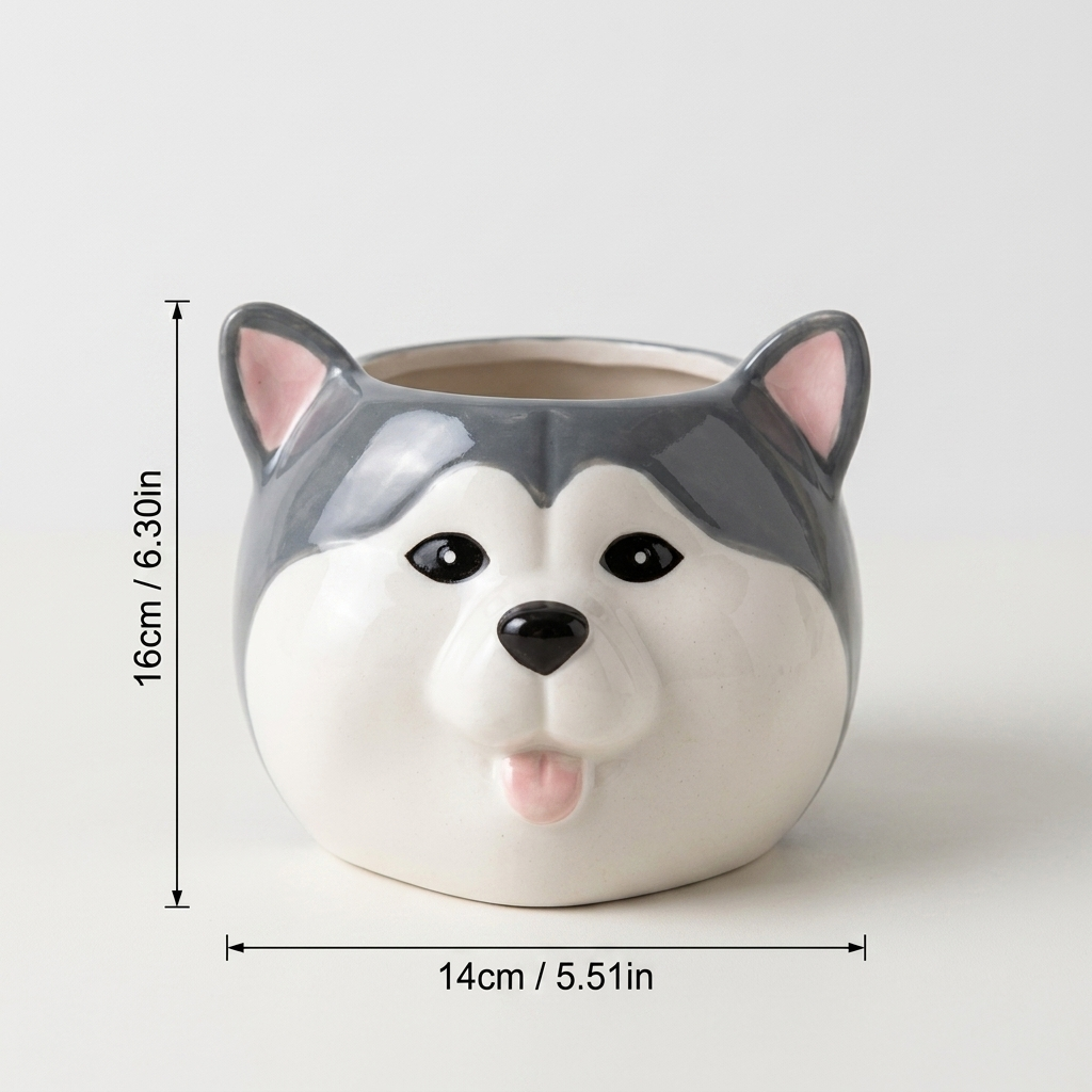 Handmade Schnauzer Pot