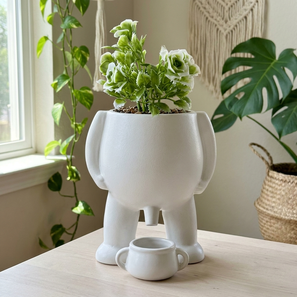 Handmade Peeing Plant Pot