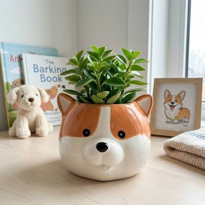 Handmade Corgi Pot