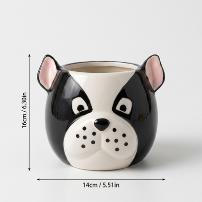 Handmade Boston Terrier Pot