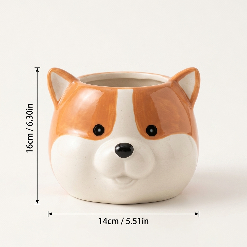Handmade Corgi Pot
