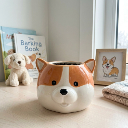 Handmade Corgi Pot