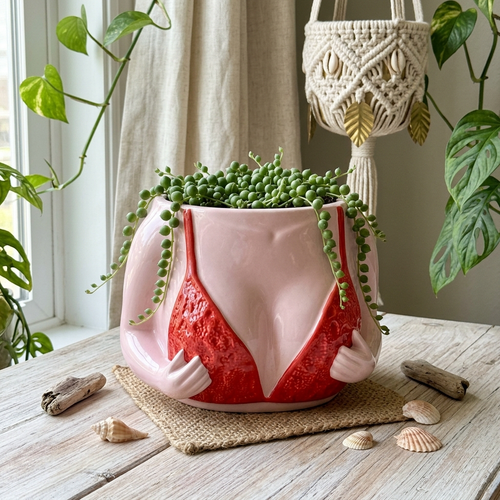 Handmade Bikini Plant Pot