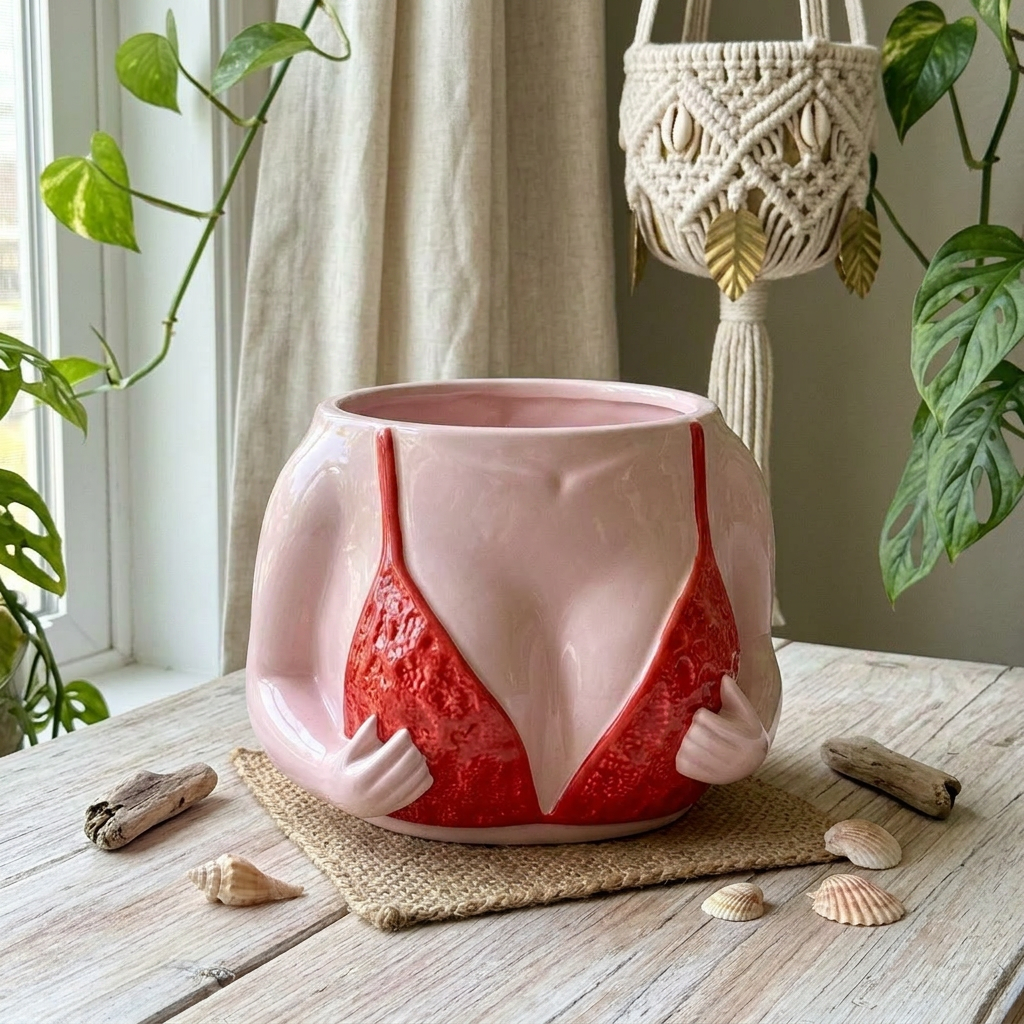 Handmade Bikini Plant Pot